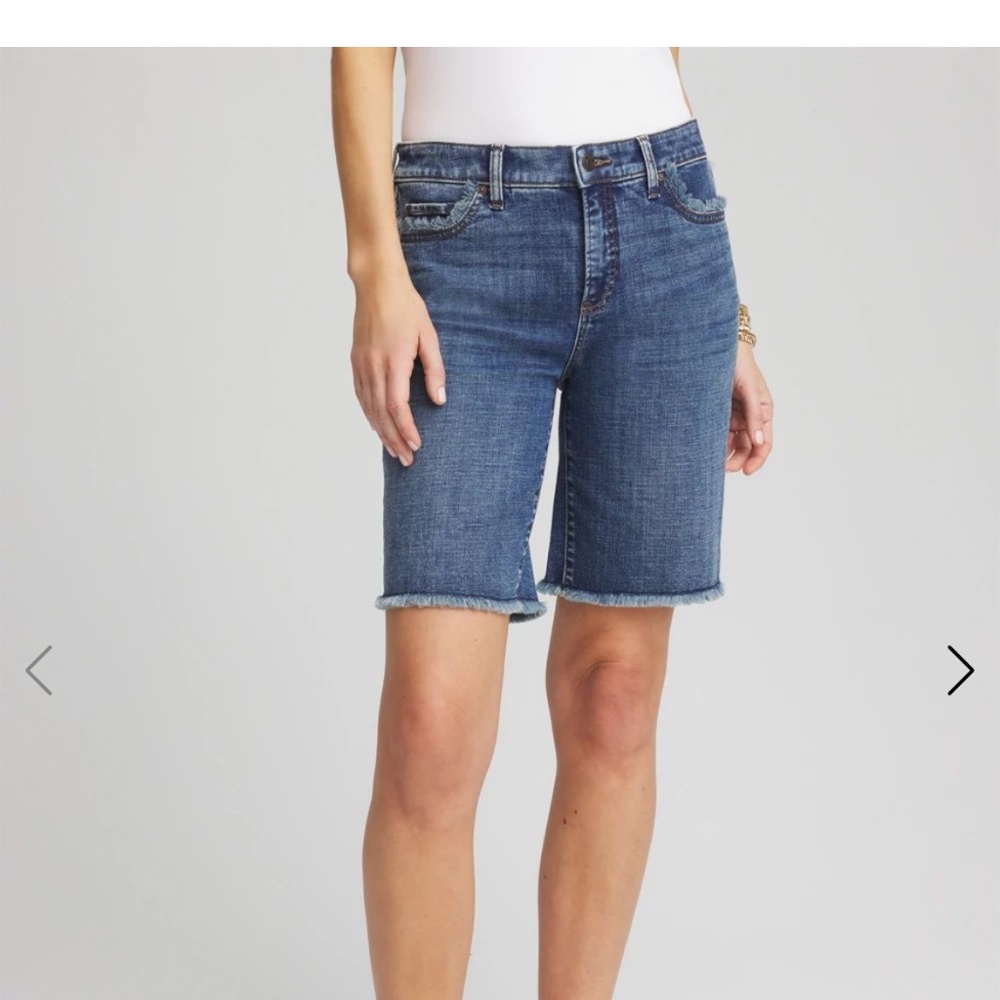 Chico’s So Slimming® Girlfriend Frayed Jean Shorts